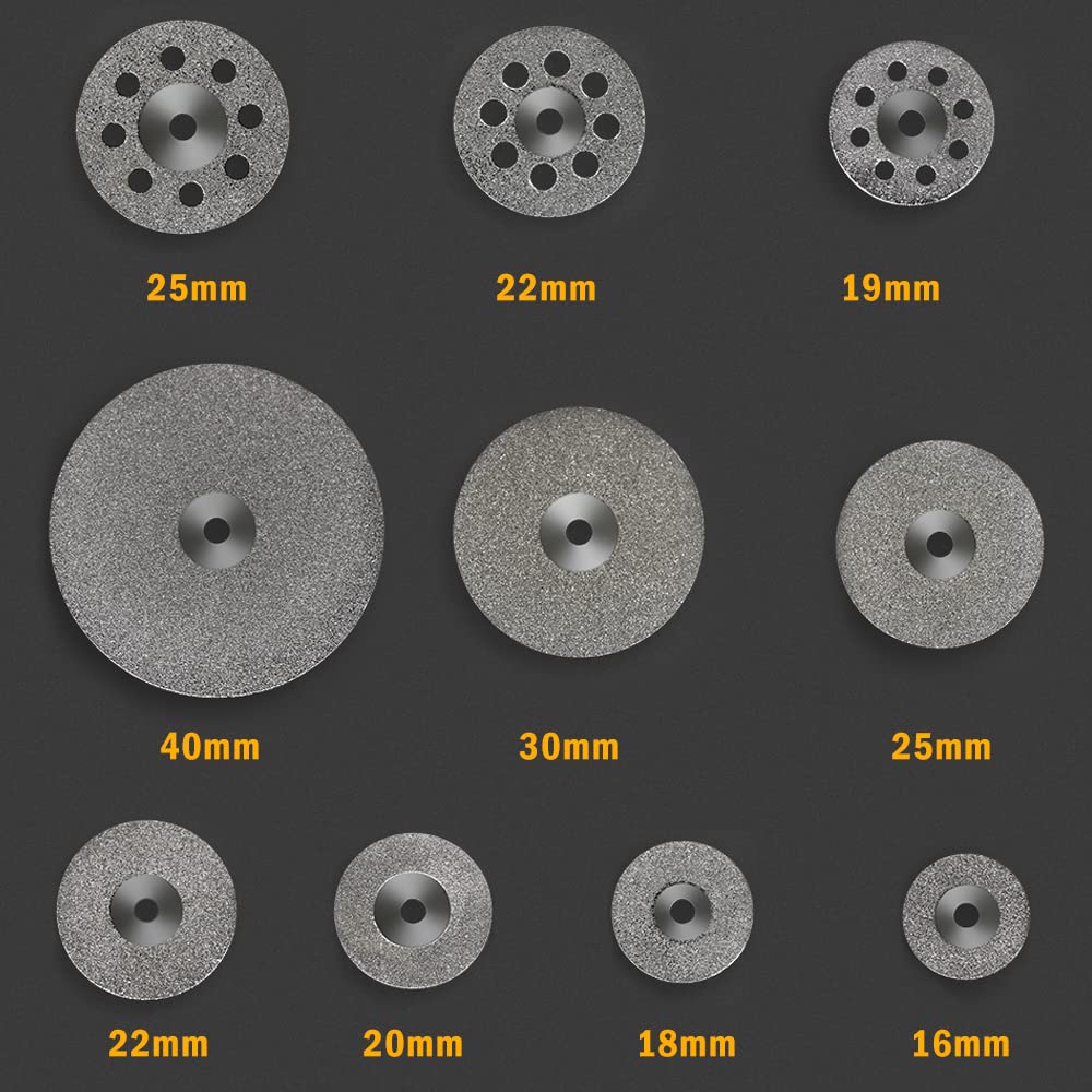 10PCS/Set Multi-Size Double Sided Diamond Glass Grinding Disc Wheel Circular Saw Blade Ceramic Tile Cutting Disc Polishing Tools