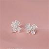 925 sterling silver hollow bow stud earrings 2025 new earrings earrings tide