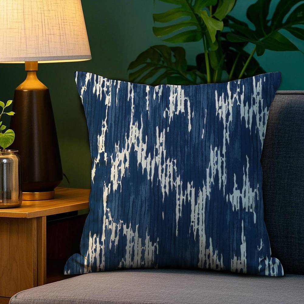Printing Style Pillow Case Anti-dustmite Pillowcase Invisible Zipper Silky Short Plush Sofa Cushion Cover