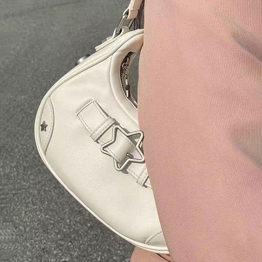 Rivet Cosmetic Bags Large Capacity Y2k Style Handbags Women Shoulder Bags Star Korean Purse Wallets