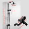 Brass Shower Set Multifunctional Thermostatic Shower Frosted Bathroom Faucets Bath Mixer Shower System Black