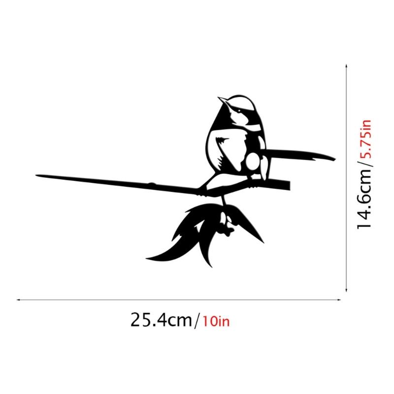 Metal Bird Stake Outdoor Garden Bird Statue Decorative Metal Animal Silhouettes for Tree Garden Decorative Bird Ornament