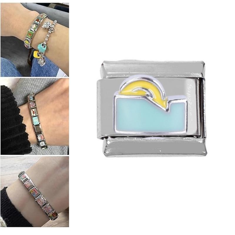 Personalized Alternative Patterns Italian Charm Bracelet Link Stainless Steel Removable Modules for Italian Bracelets