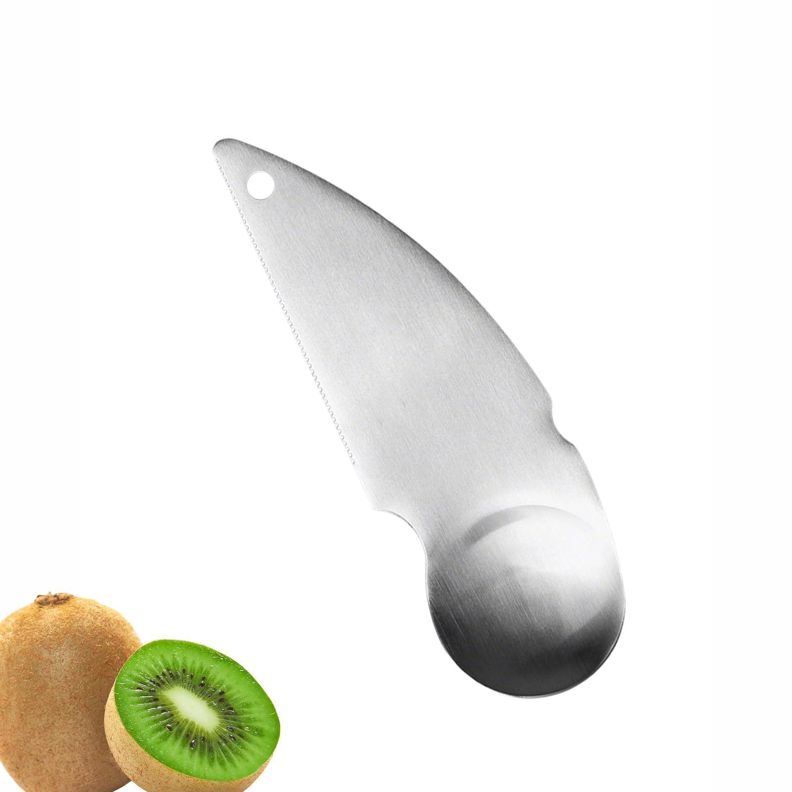 

Kiwi Cutter Spoon 304 Stainless Steel Fruit Scoop Multifunctional Kitchen Tool & Set, & Cutter, (Fruit Spoon)