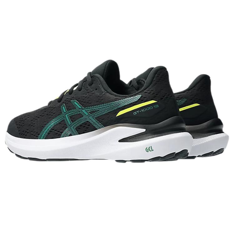 Asics GT 1000 13 Kids' Running Shoes Black Green Teenagers 1014A343-008
