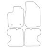 [BLM]RE043 Red - Set of Velour Floor Mats Suitable for Dacia Sandero Stepway I 2013-2018 - Red Trim