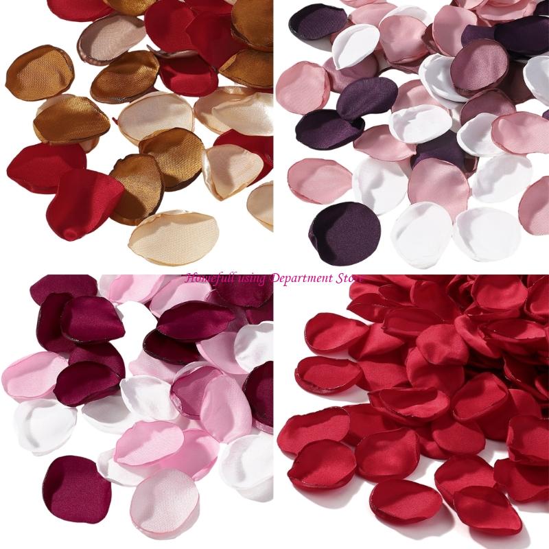 200Pcs Simulated Silk Fabric Rose Petal for Art Craft Wedding Decoration