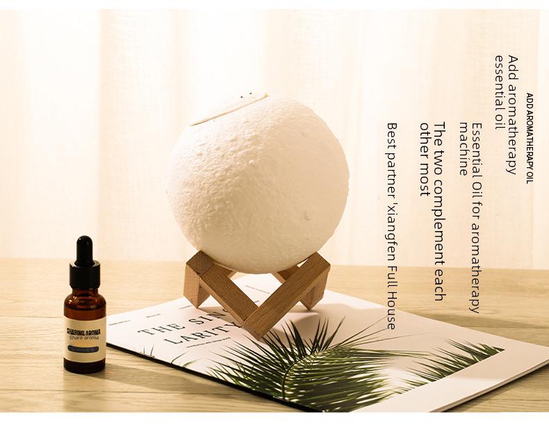 Moon Humidifier: Silent Night Light for Bedroom, Dorm, or Nursery - Ideal for Aromatherapy and Hydration