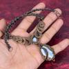 Blue Scheelite Necklace Copper Wire Wrapped Gemstone Jewelry Rainbow Moonstone Necklace Copper Handmade Necklace Gifts for Mom Wire Necklace