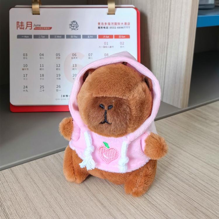 peluches Capybara Plush Keychain Bag Pendant Hanging Decoration Cute Stuffed Doll Toy Desktop Doll Ornament Car Keyring Kid Gift