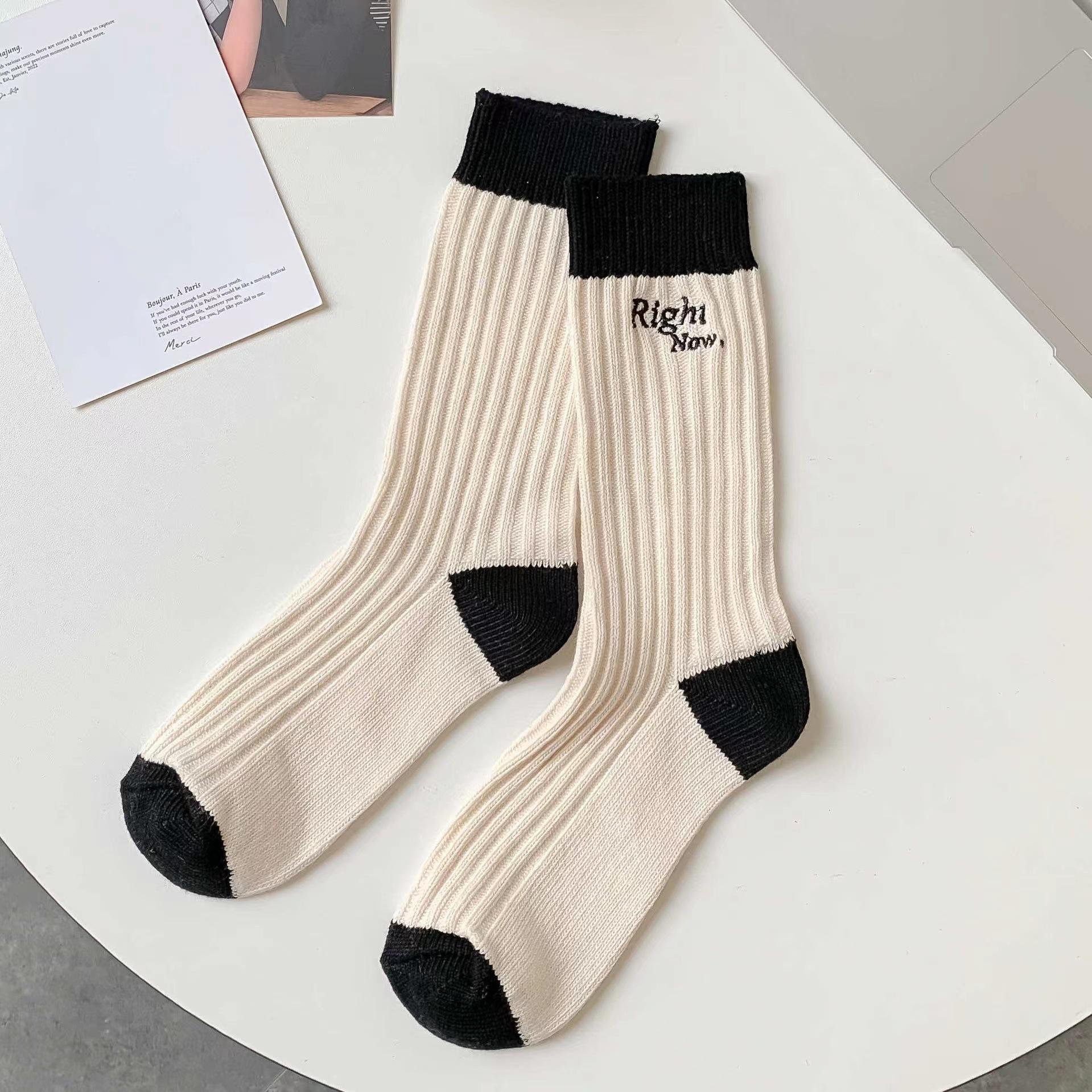 

Вязаные хлопковые женские носки осень-зима Харадзюку винтажные уличные носки британский стиль школьные носки для девочек эластичные длинные носки EUR 34-39