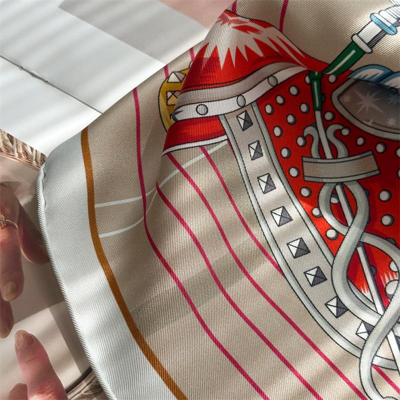 88x88cm 100% Mulberry Silk Twill Scarf Luxury Oversized Square Shawl Elegant Women's Wrap for Spring Summer