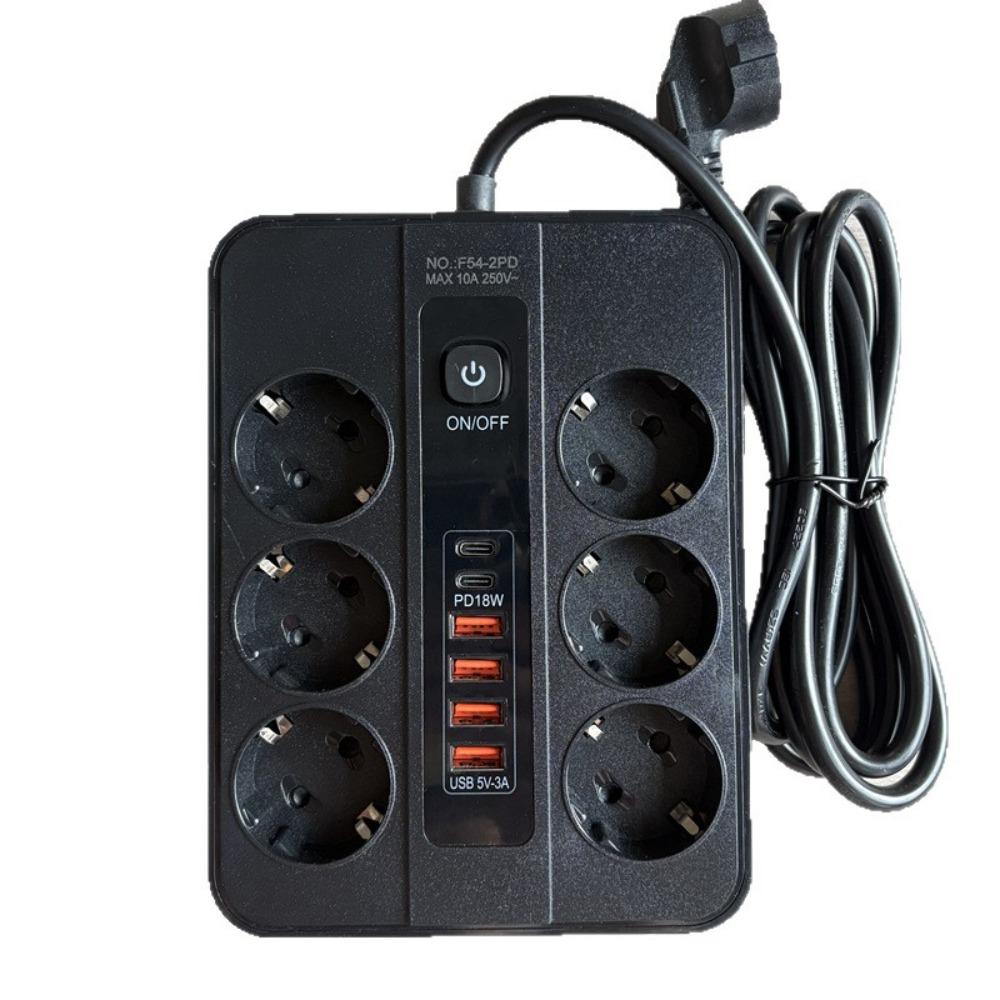 3000W USB Power Strip Dual USB Port USB Socket Multi-outlet Plug Board EU Power Strip Hotel