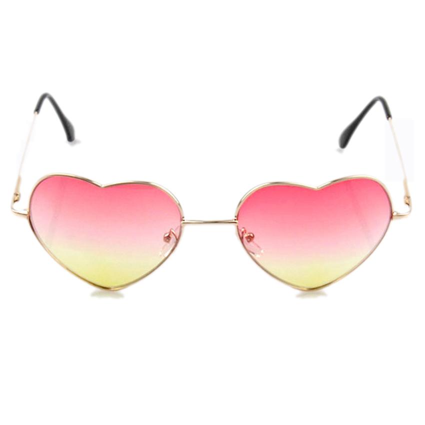 Women Sunglasses Cute Heart Frame Mirror Fashion UV400 Protection Vintage Retro Eyewear Sun Glasses