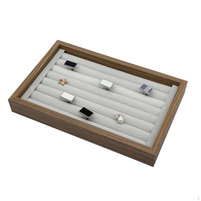 Wood Jewelry Trays Organizer Tray Display Storage Showcase Holder for Earring Brooch Bracelet