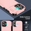 For iPhone 17 Case PC + TPU Shell with Slide Camera Phone Cover