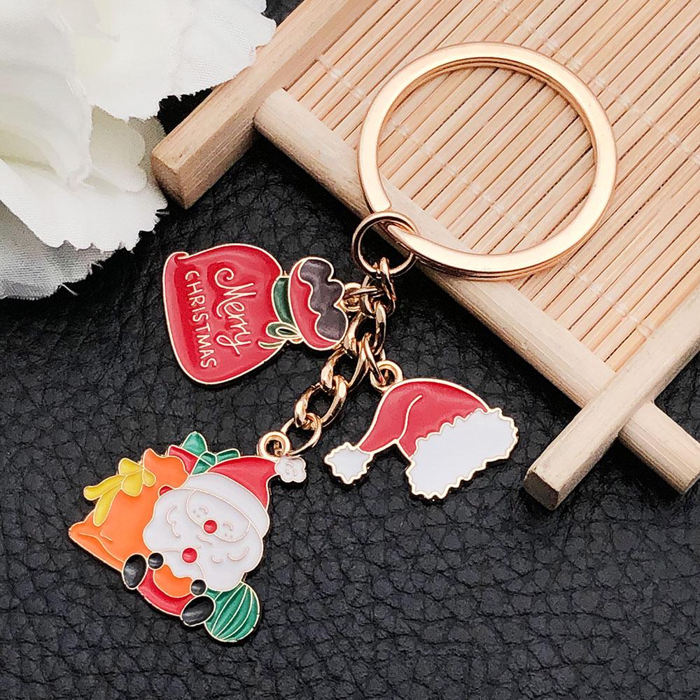 2024 Cute Cartoon Christmas Hat Keyring & Backpack Pendant for Elderly