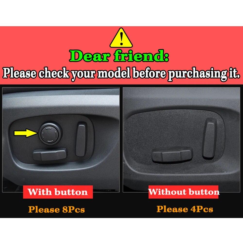 Copertura Decorativa Pulsante Regolazione Sedile Auto per Land Rover Discovery 5 L462 Discovery Sport Range Rover Vogue L405 Sport Evoque 16-17