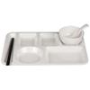 Commercial Heavy-Duty 5-Compartment Melamine Meal Tray