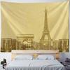 Eiffel Tower Landscape Tapestry Wall Hanging Vintage Style Background Cloth Home Decoration Living Room Dormitory Decoration