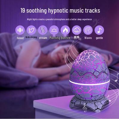 Dinosaur Egg Starry Night Projector: Bluetooth Galaxy Lamp & Nebula Decor for Kids.