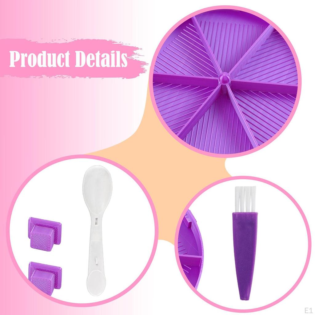 Tray with Spoon And Brush, Scratch-Resistant Versatile Art Supplies, Rhinestone Sorter for Nail