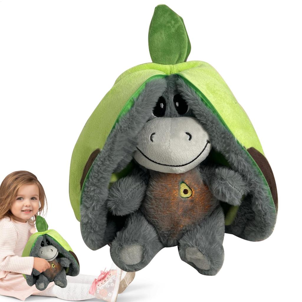 Realistic Breathing Stuffed Plush 30cm Sleeping Plush Toy Animal Motion Sound Doll With Music Lights Animal For Kids Party Gifts