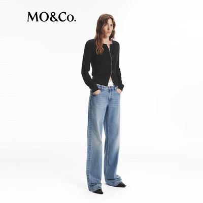 MO&Co. Acetat Kaschmir Mischstrickjacke