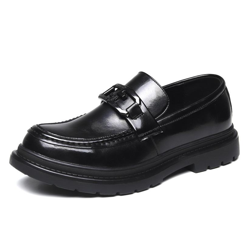 

Японские кожаные туфли большого размера 45 Мужские туфли в ретро-британском стиле на плоской подошве 46 Весна и осень Новые мужские туфли 3501-R 44 чёрный