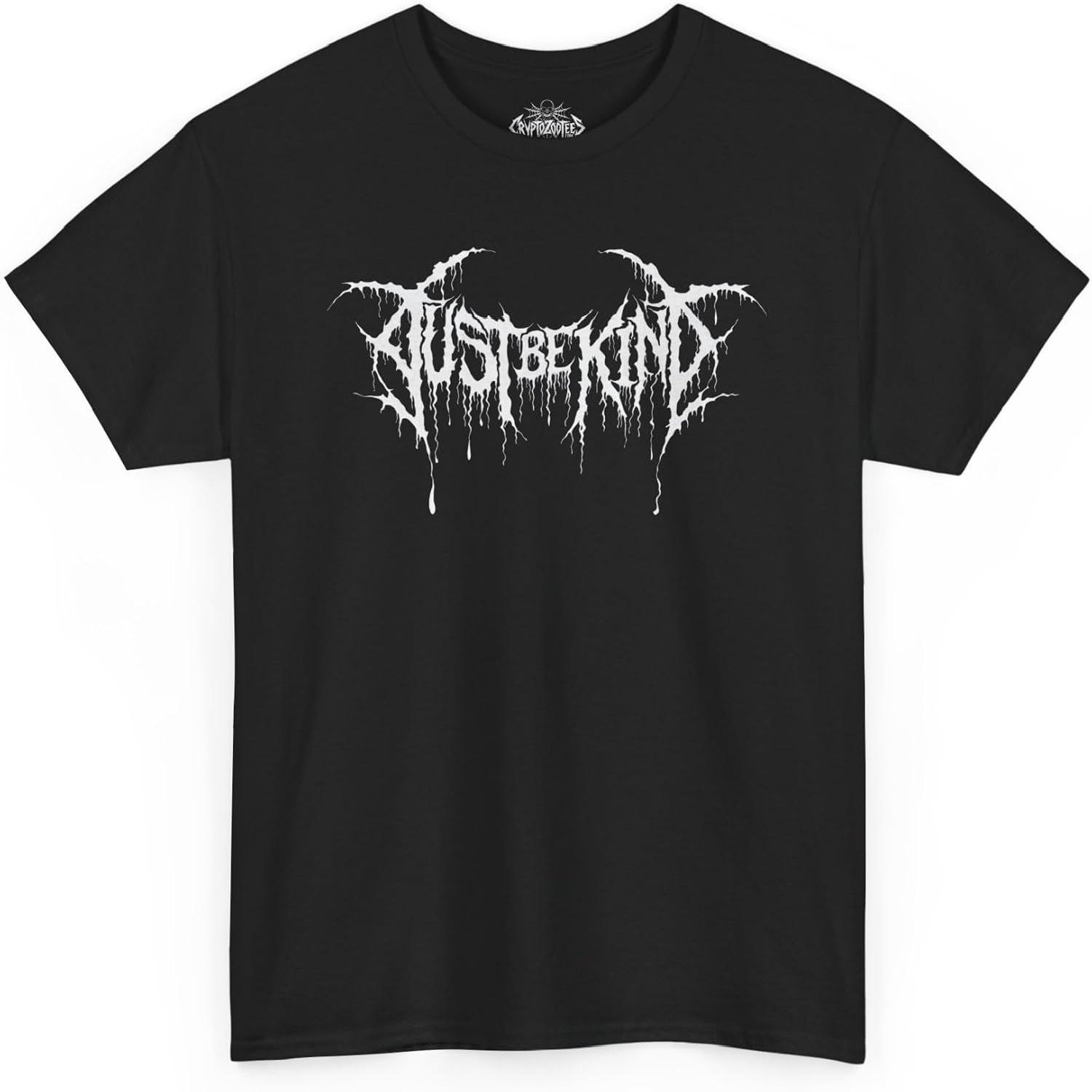 Футболка Death Metal  Просто будь добр  _ Смешная пародийная футболка с готическим логотипом группы _ Футболка в стиле хэви-метал  Доброта S