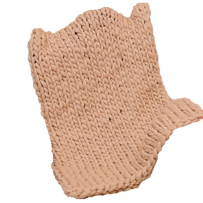 Ultra Weaving Bearaby Coarse Blanket With Solid Color Design For Daily Household