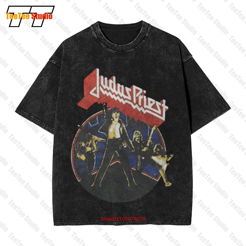 Judas Priest Unleashed Band Logo Vintage Oversized TShirt UMLS S