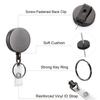 Metal Wire Keychain Pull Recoil Sporty Key Ring Retractable Keyring Anti Lost ID Card Holder Telescopic Burglar Chain Organizer