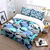 Cartoon Dinosaur Pattern Background Print Bedding Set 1 Duvet Cover 2 Pillowcases For Adult And Children Luxury Gift Full Size