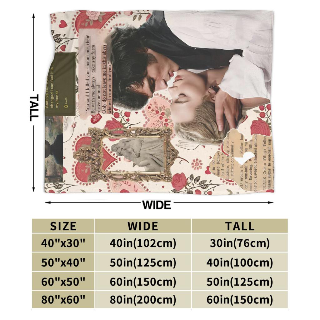 Wuthering Heights 2026 Movie Blanket Multiple Sizes Soft Fuzzy Plush  Throw Blankets for Sofa Couch and Bed