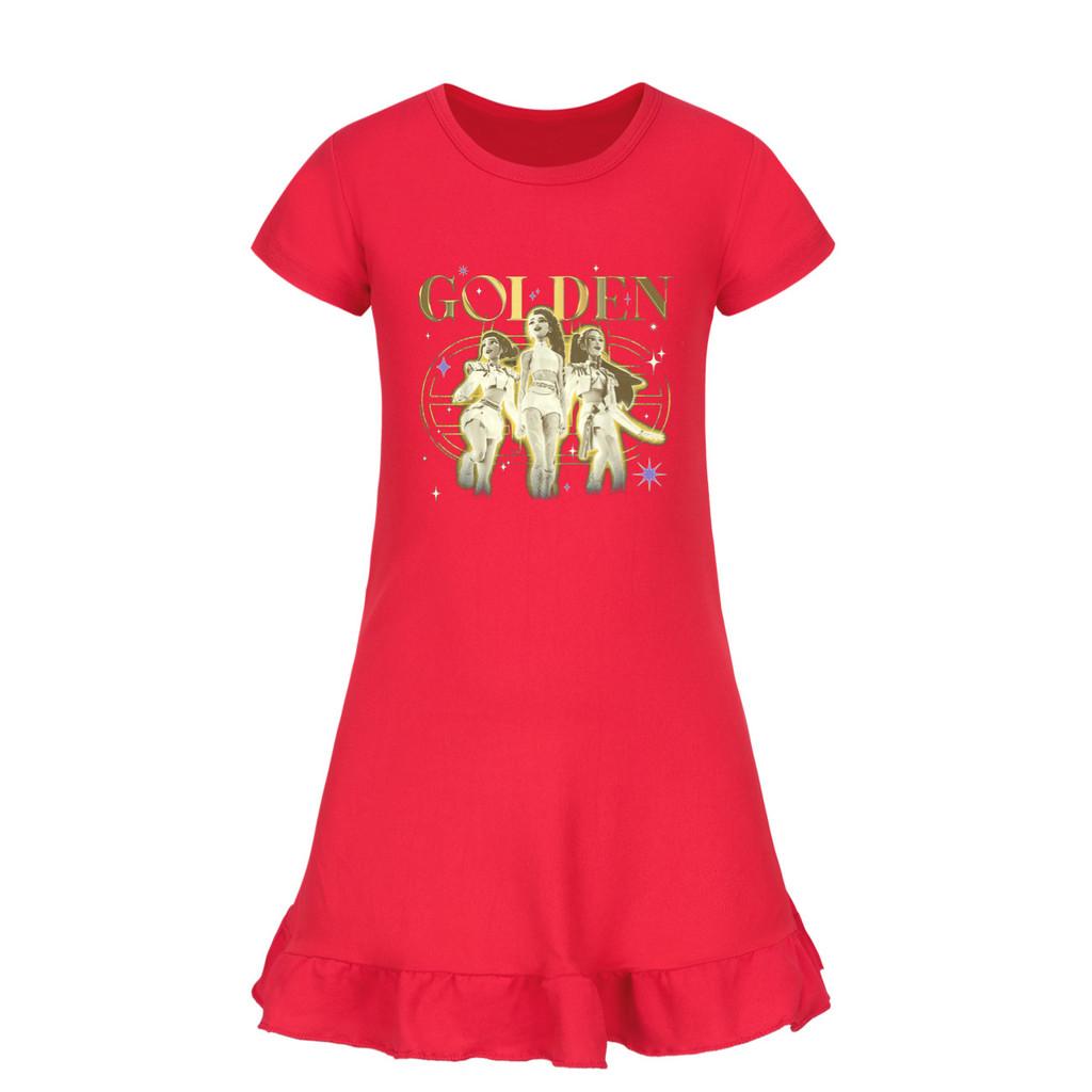 5161 Kids Girls Mira Zoey Rumi Printed Ruffle Short Sleeves Casual Dress