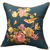 Traditional Flower Bird Embroidered Cushion Cover Backrest Cotton Linen Pillow Cover Sofa Lumbar Pillowcase