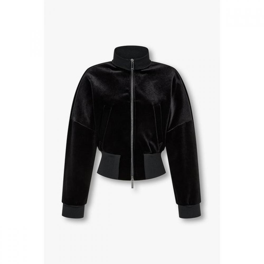 

Emporio Armani Women S Cropped Velour Jacket Back Logo A525310502 42