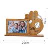 Rotating Display Eternal Calendar Photo Frame Wooden Rotating Calendar Ornament  Office Decoration