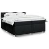VidaXL Bed Slat Base with Mattress Black 200x200 Cm Fabric, Bed, Platform Bed, Panel Bed, Bedroom Furniture 3286011
