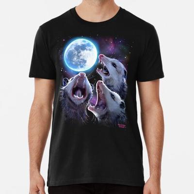 Three Opossums Howling At the Moon Funny PosT-Shirt S-5XL Best T-Shirt