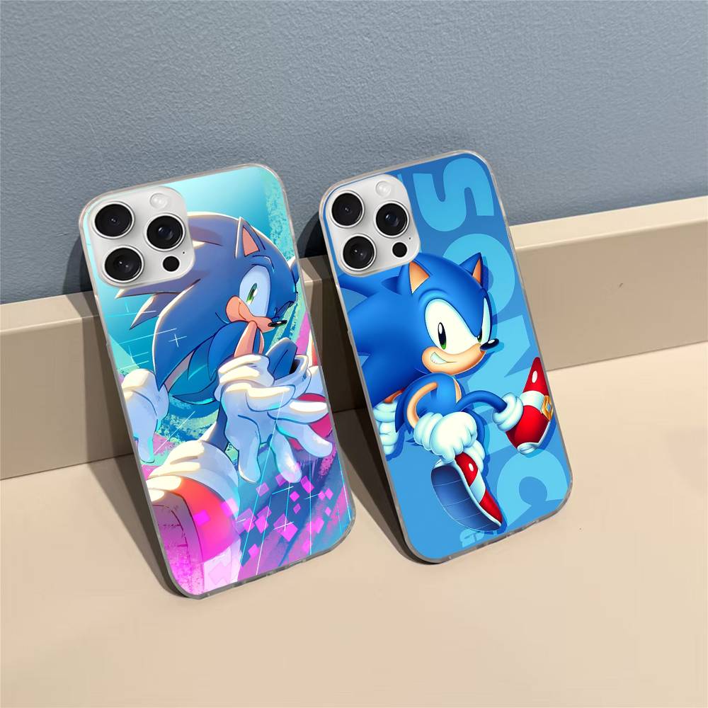 Popular Japanese Anime S-SonicS Phone Case For iPhone 17 16 15 14 13 12 11 Pro Max Plus Aurora Water Ripple Cover