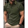 Summer Men's Short Sleeved POLO Fashion Breathable 3D Printing