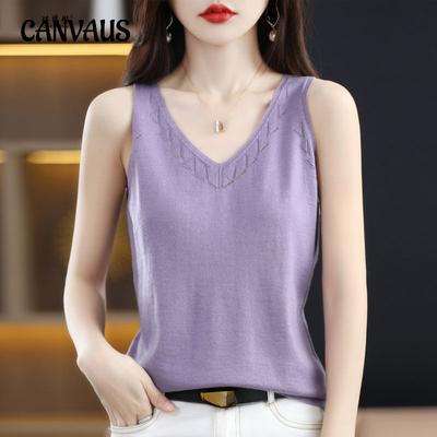 Camolă de primăvară vară pentru femei, cu decolteu în V, design de nișă scurtă, subțire, lată, cu fundul, veste tricotate