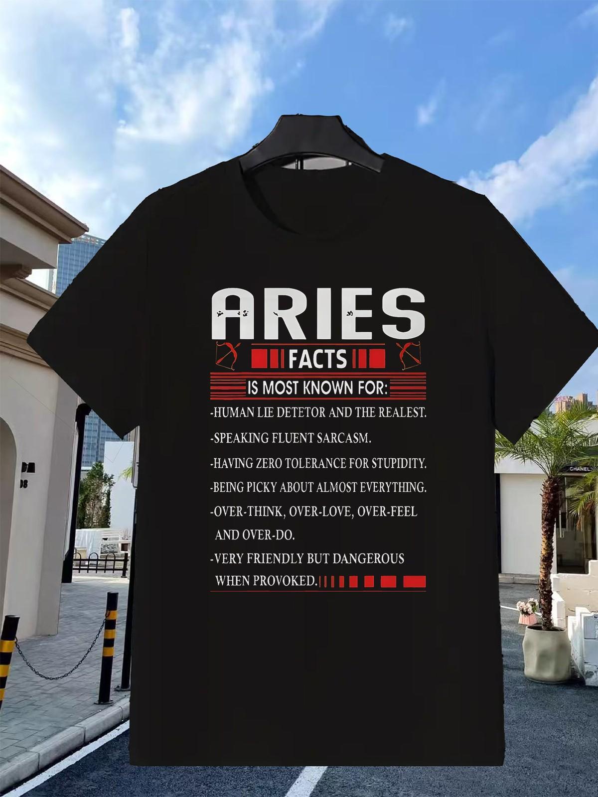 

Men S & Women S Aries Zodiac Graphic T-Shirt All-Season Casual Wear for Sport 5XL різнокольоровий