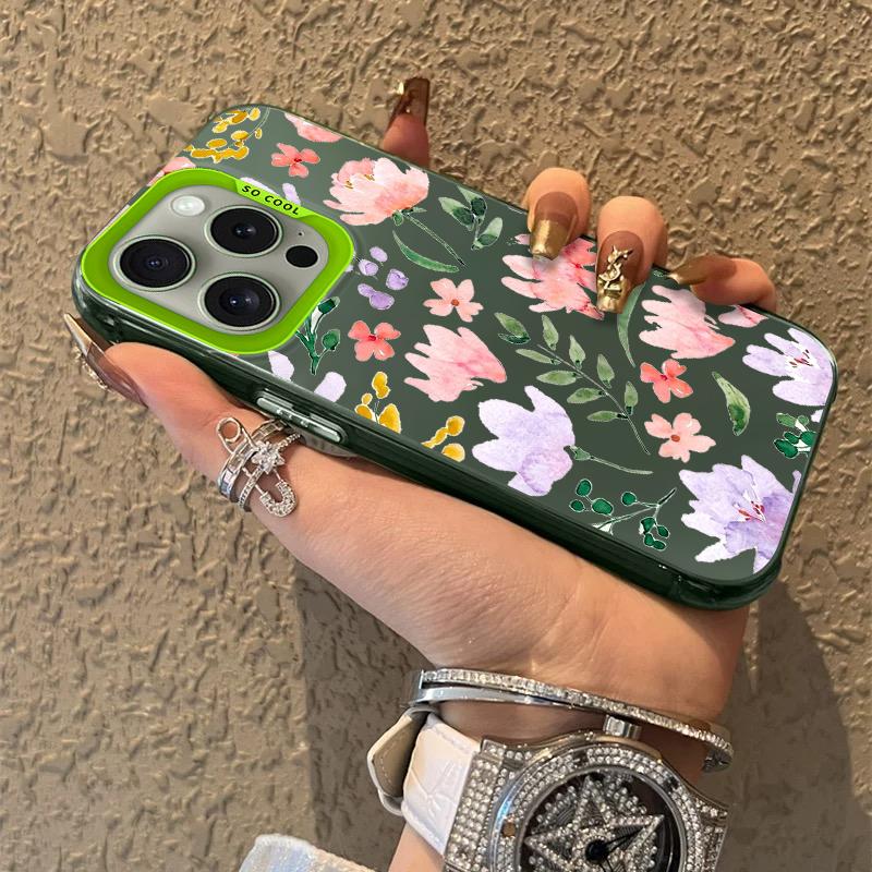 

Spring Gradient Pink Tulip Frosted Case for iPhone 17 Air 16 E 15 14 Plus 13 12 Mini 11 Pro Max Acrylic Sheet Silicone Cover iPhone 11 Pro
