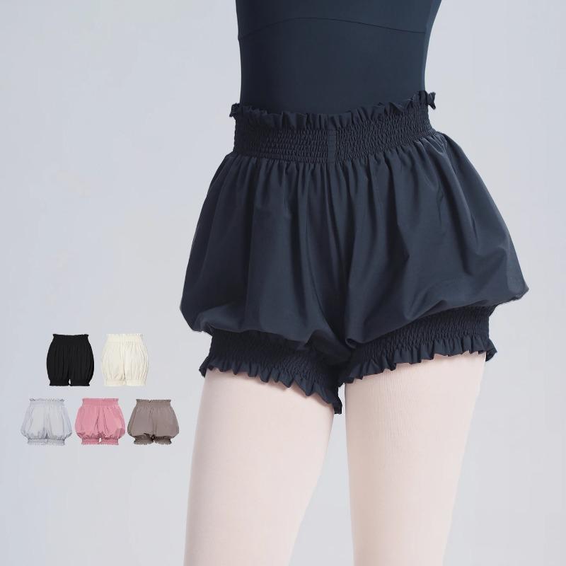 Women's High Waist Flower Bud Short Pants Dance Shorts Adult Ballet Shorts Safety Pant