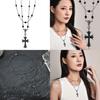 Geometric Cross Elegant Pendant Necklace For Women With Silver Tone And Luxurious Style
