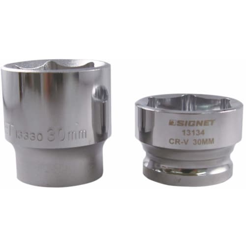 SIGNET 13137 21-Piece Short Socket Set, 1/2" Hexagonal Drive