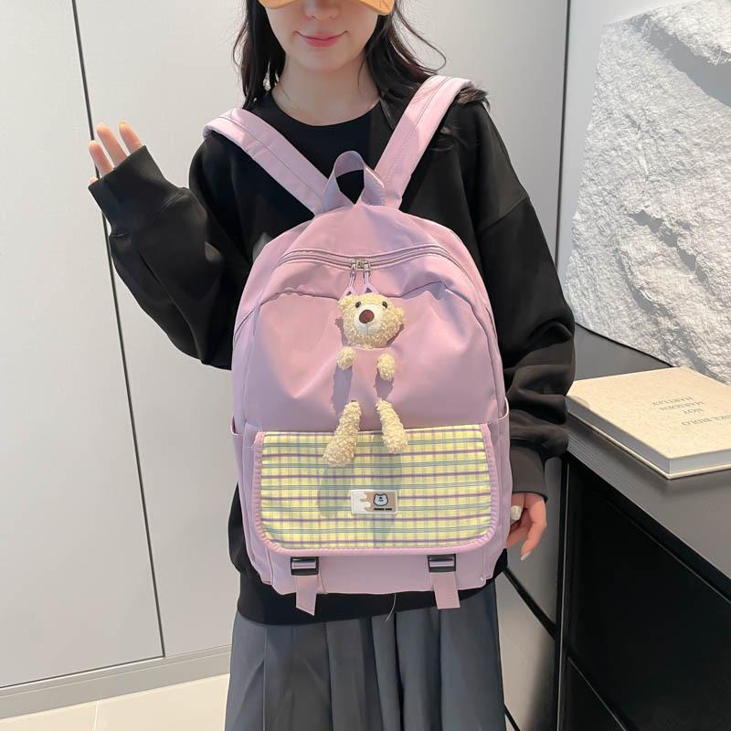 Junior high school students simple and beautiful backpack Japanese ins schoolbag girls lightweight college style girl backpack